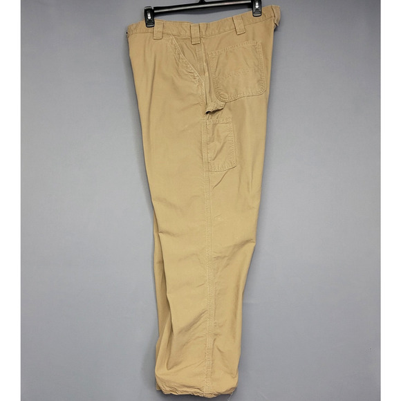 Carhartt Dungaree Fit Carpenters Pants Mens 40" x 32" Canvas Work Tan Pockets - Picture 3 of 15